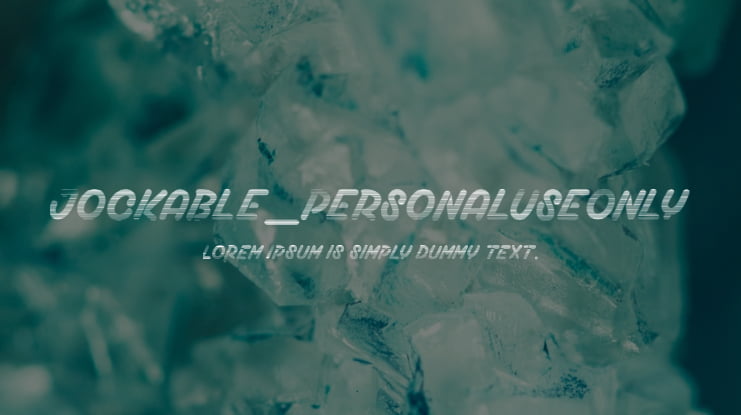 Jockable_PersonalUseOnly Font