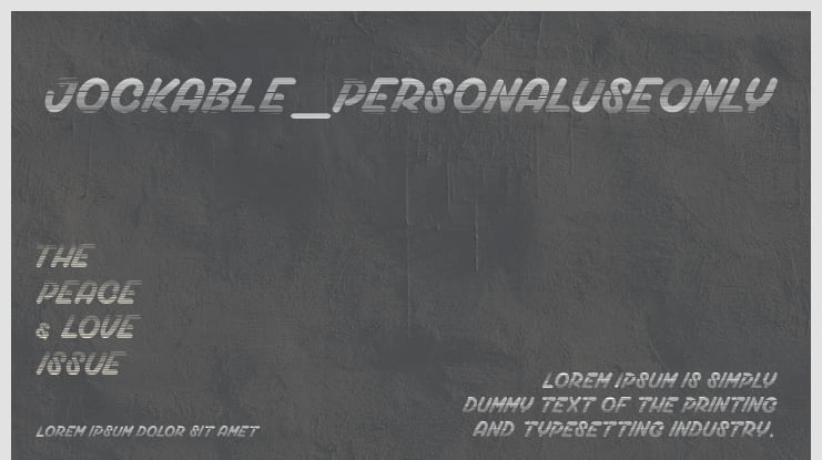 Jockable_PersonalUseOnly Font
