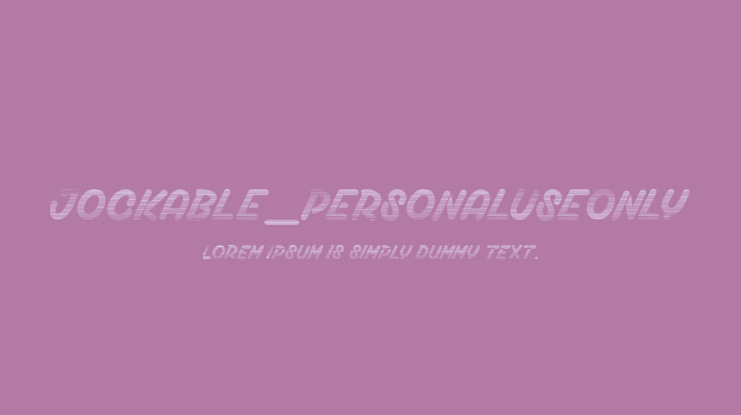 Jockable_PersonalUseOnly Font