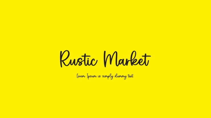 Rustic Market Font