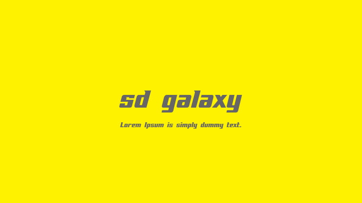 sd galaxy Font