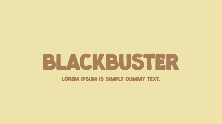 blackbuster Font