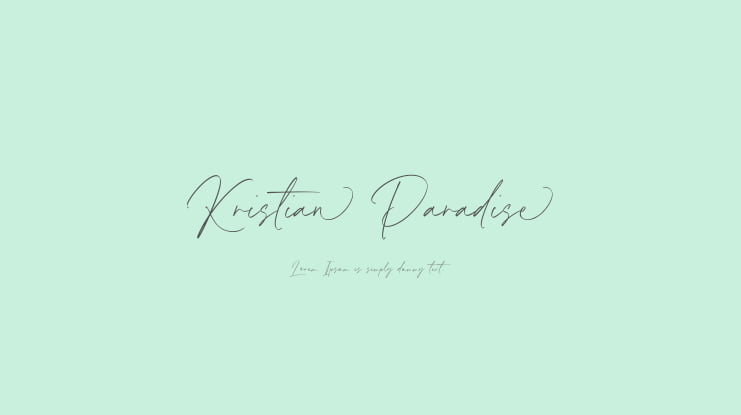 Kristian Paradise Font