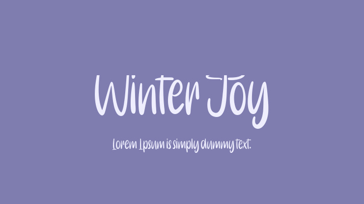 Winter Joy Font