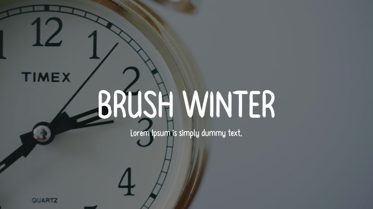 BRUSH WINTER Font