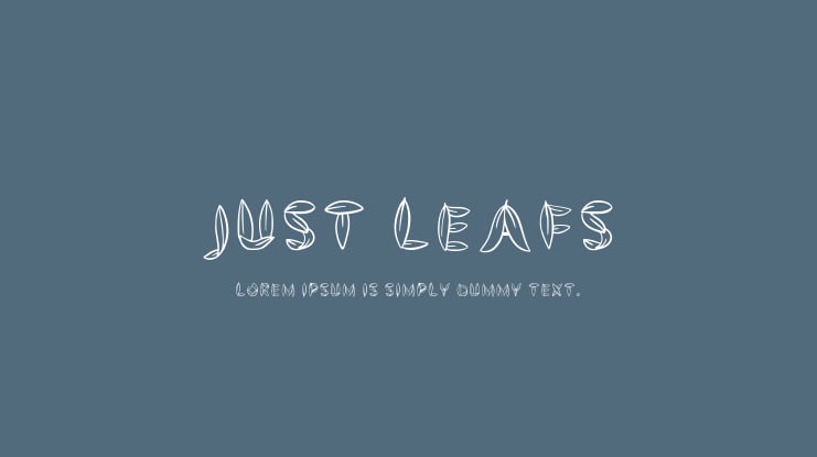 Just Leafs Font