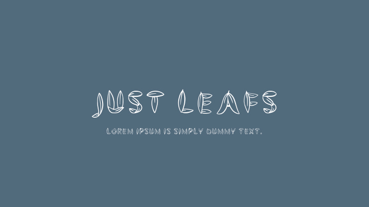 Just Leafs Font