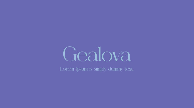 Gealova Font