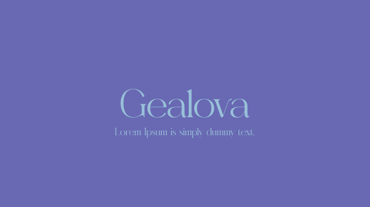Gealova Font