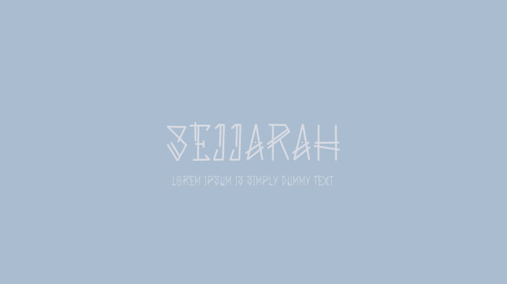 SEJJARAH Font