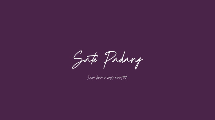 Sate Padang Font