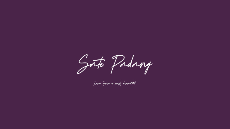 Sate Padang Font