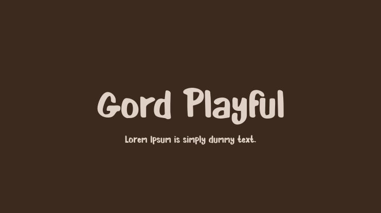 Gord Playful Font