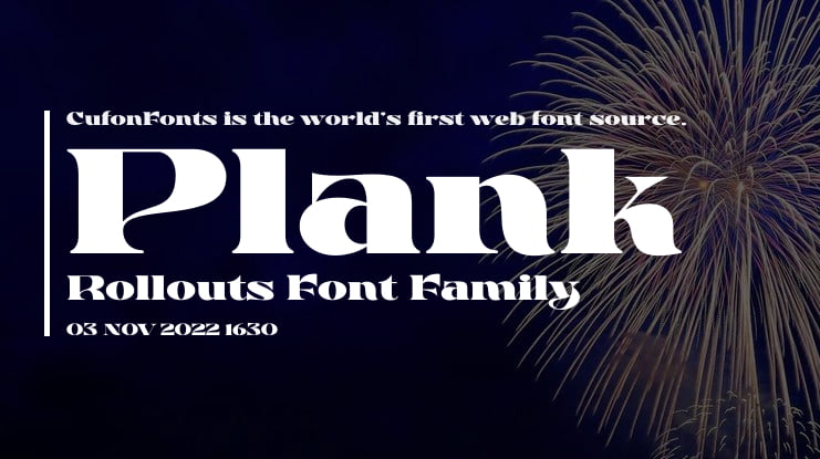 Plank Rollouts Font