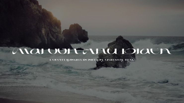 Maroon And Black Font Family