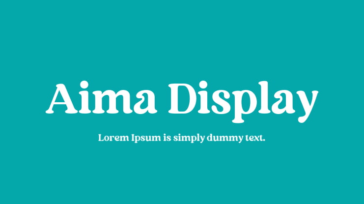 Aima Display Font Family