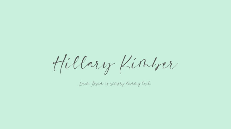 Hillary Kimber Font