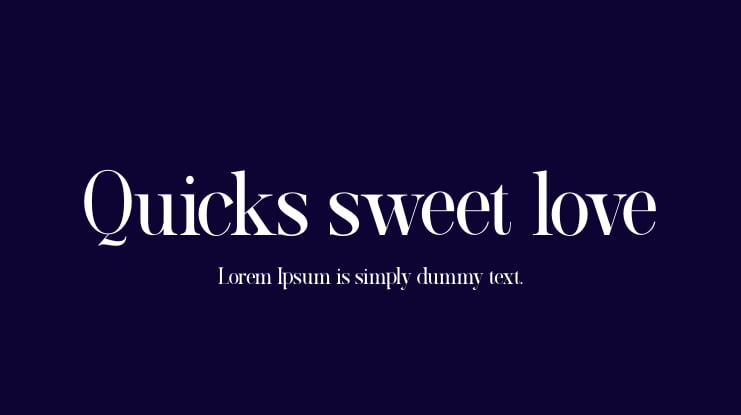Quicks sweet love Font