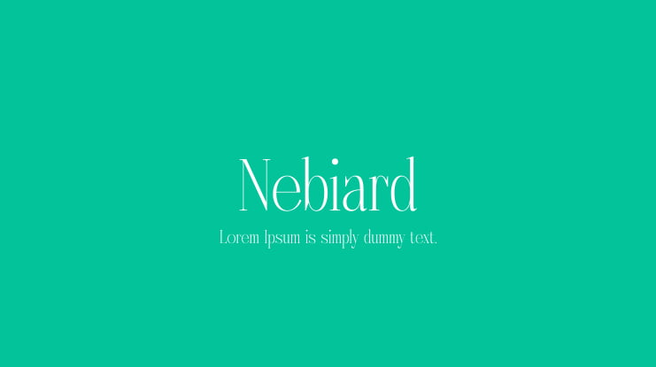 Nebiard Font