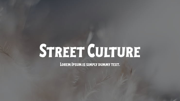 Street Culture Font