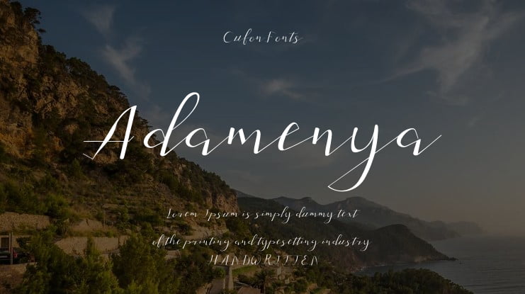 Adamenya Font