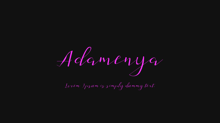 Adamenya Font