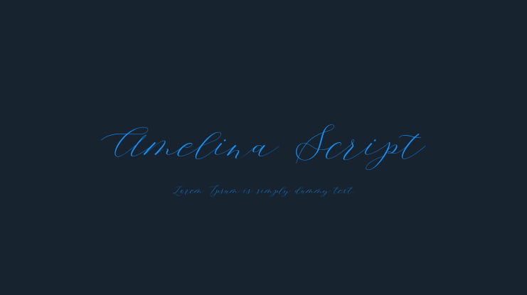 Amelina Script Font Family