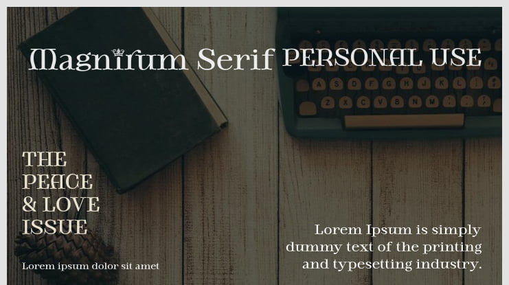 Magnirum Serif PERSONAL USE Font