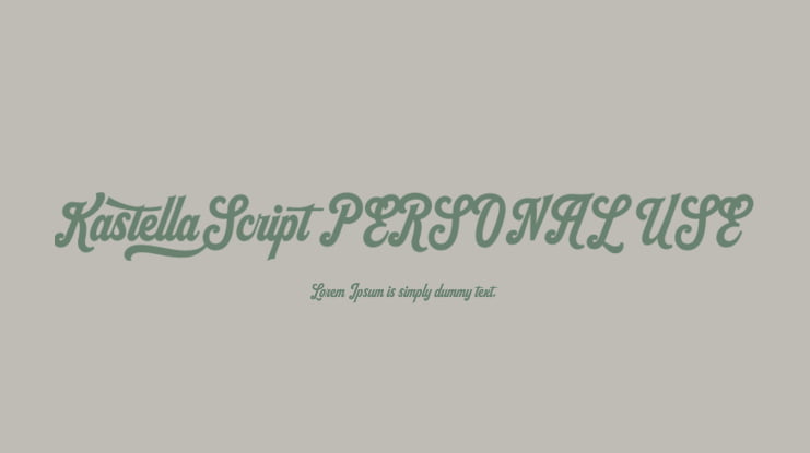 Kastella Script PERSONAL USE Font