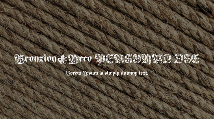 Bronzion Deco PERSONAL USE Font