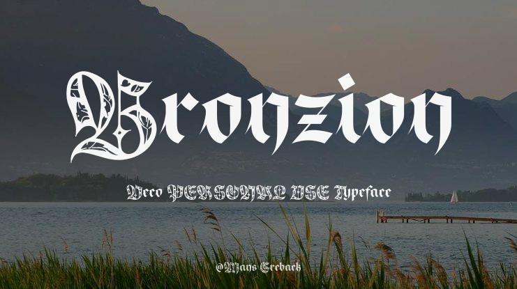 Bronzion Deco PERSONAL USE Font