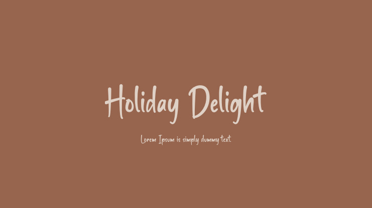 Holiday Delight Font
