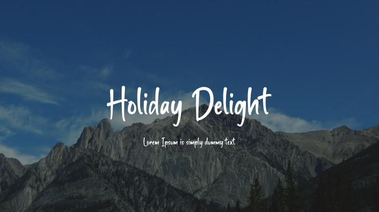 Holiday Delight Font