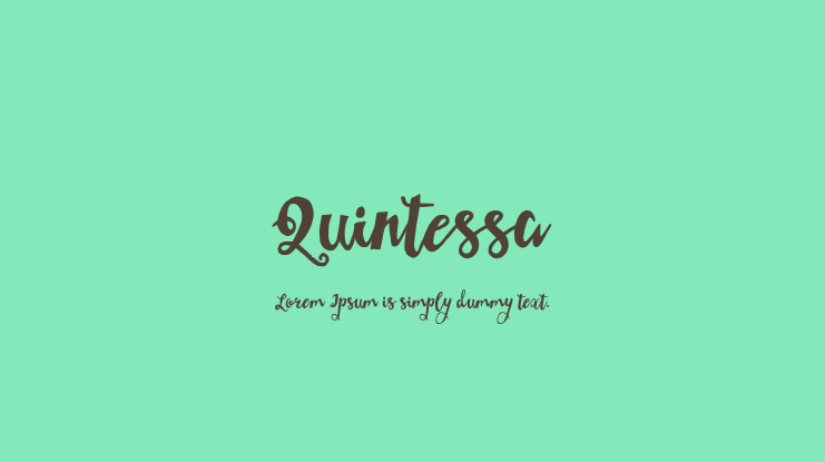 Quintessa Font