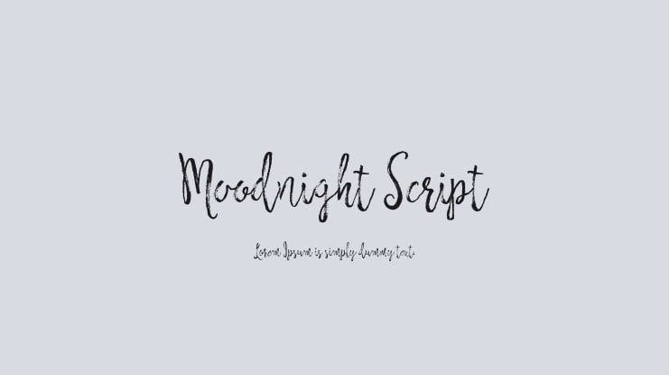 Moodnight Script Font