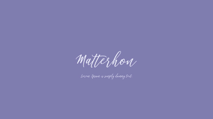 Matterhon Font Family