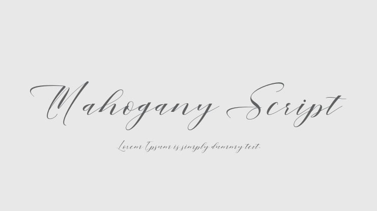 Mahogany Script Font
