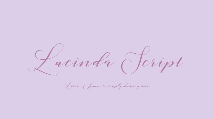 Lucinda Script Font