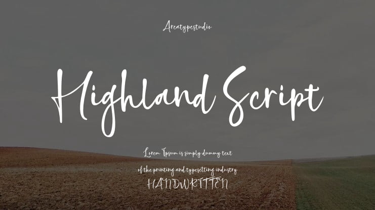 Highland Script Font Family