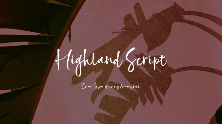 Highland Script Font Family