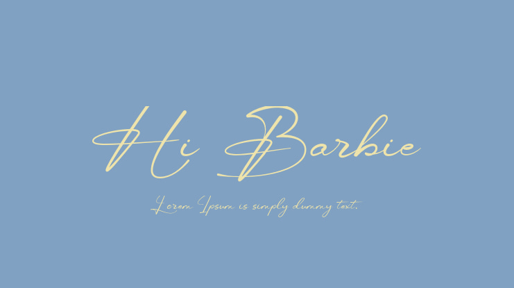 Hi Barbie Font