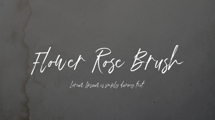 Flower Rose Brush Font