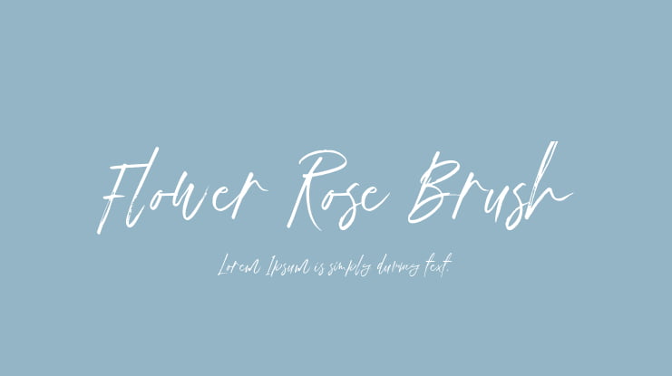 Flower Rose Brush Font
