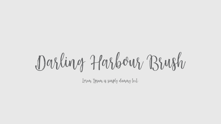Darling Harbour Brush Font Family