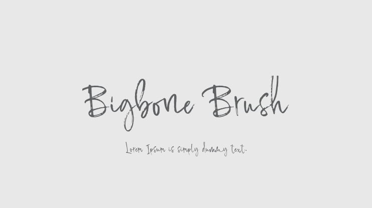 Bigbone Brush Font Family