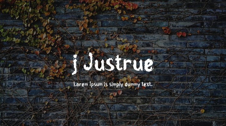 j Justrue Font