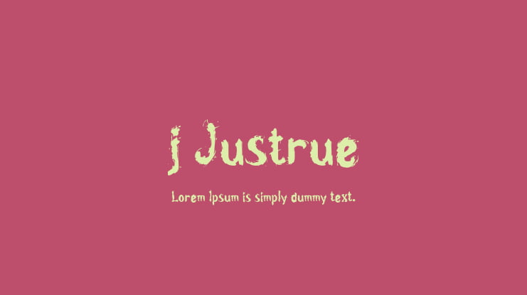 j Justrue Font