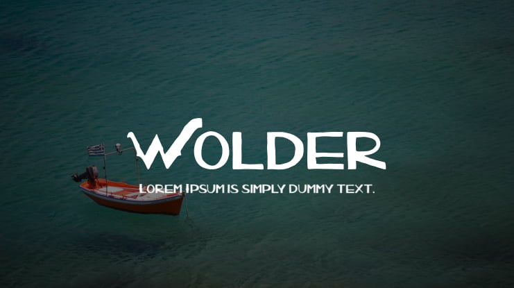 Wolder Font