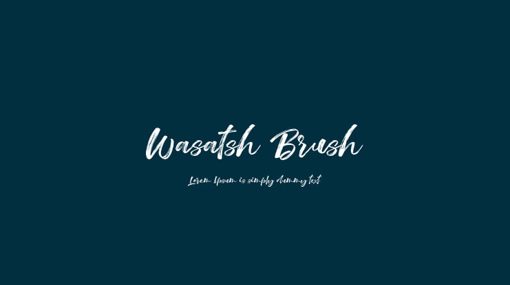 Wasatsh Brush Font Family