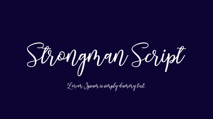 Strongman Script Font
